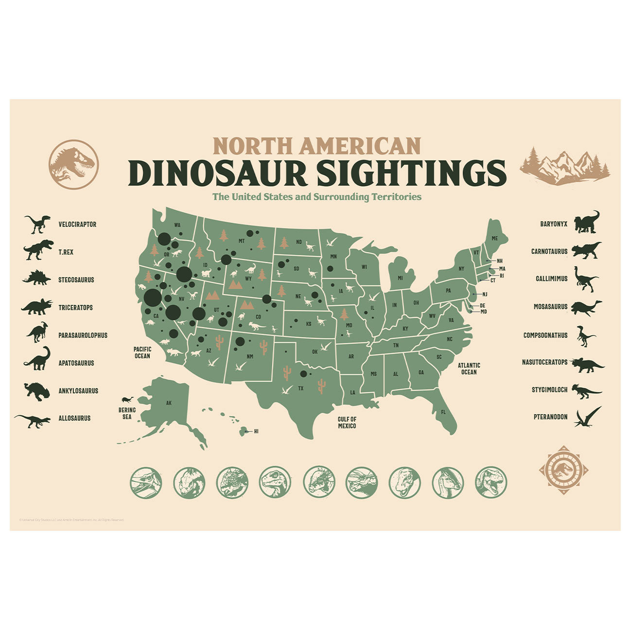 Jurassic World Dinosaur Sightings Limited Edition Art Print