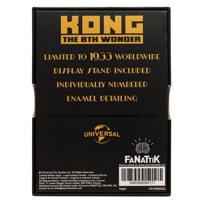 King Kong The 8th Wonder Limited Edition Collectible Metal Ingot with enamel detailing