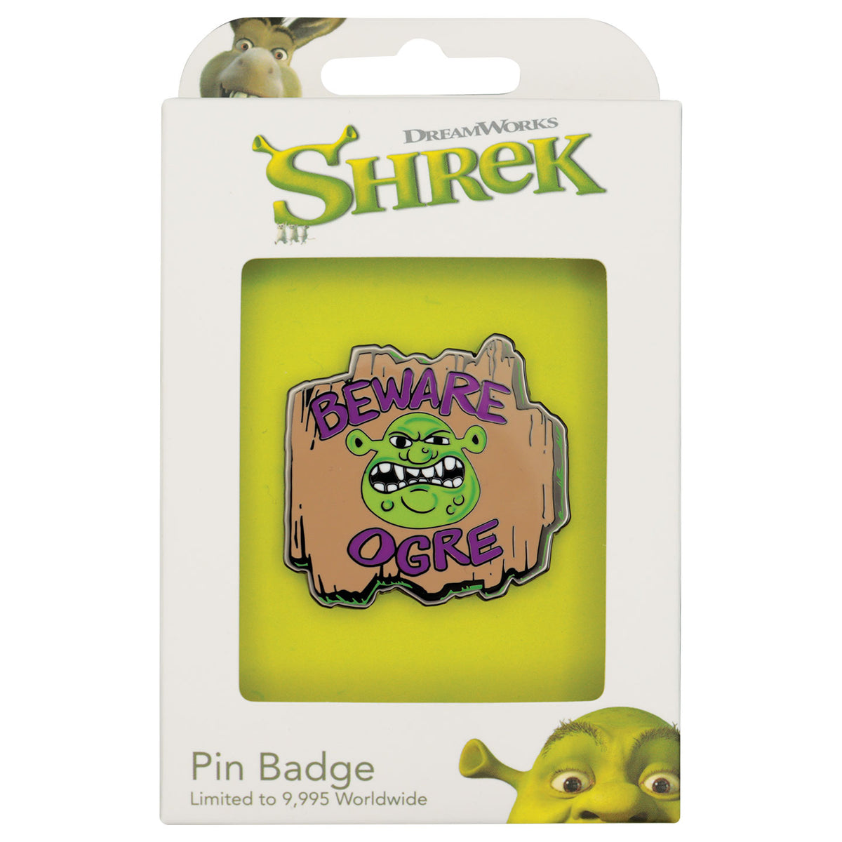 Shrek ‘Beware Ogre’ Pin Badge – Fanattik