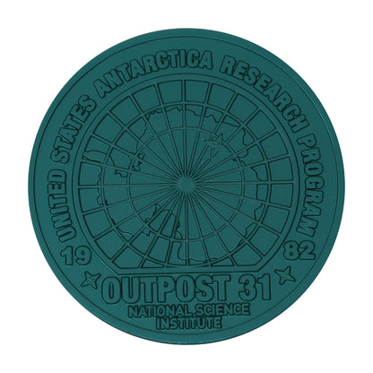 The Thing limited edition Outpost 31 metal medallion and display stand