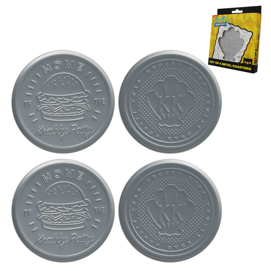 SpongeBob SquarePants Set of 4 Embossed Metal Coasters