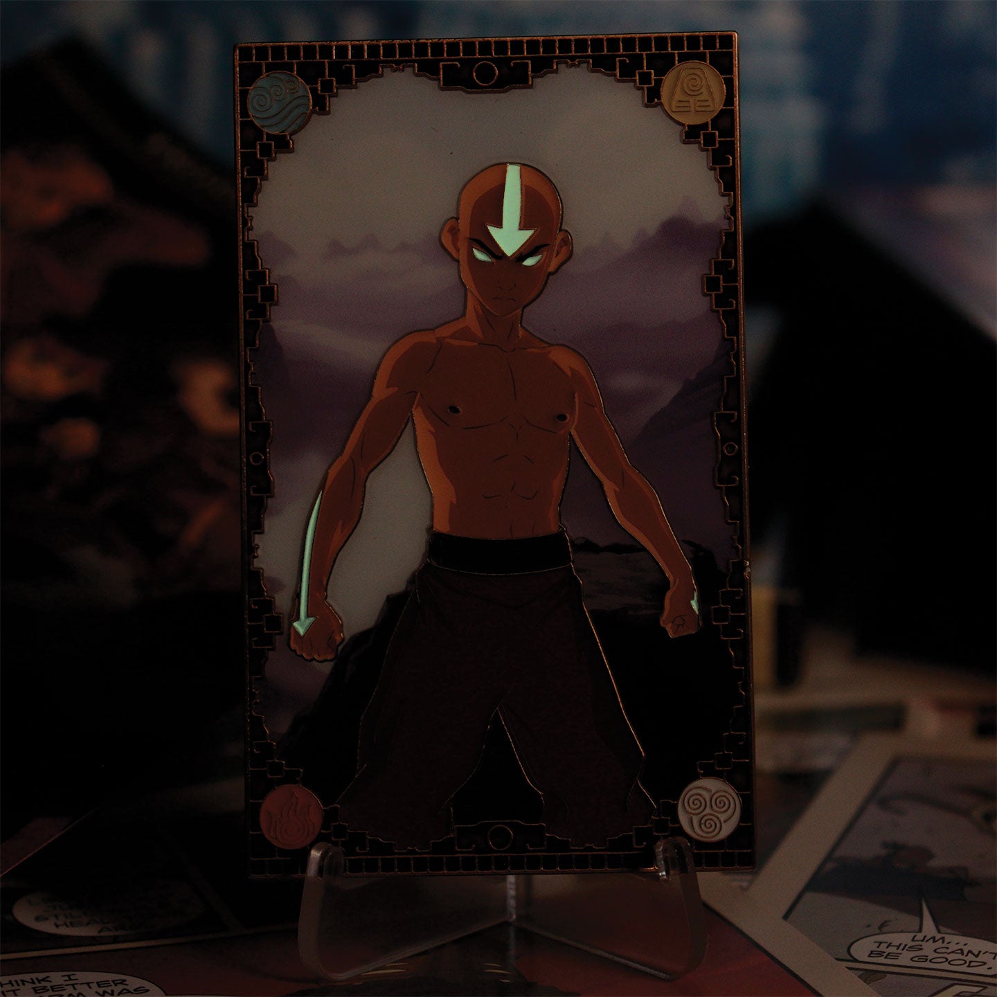 Avatar the Last Airbender Limited Edition Aang Ingot front glow in the dark
