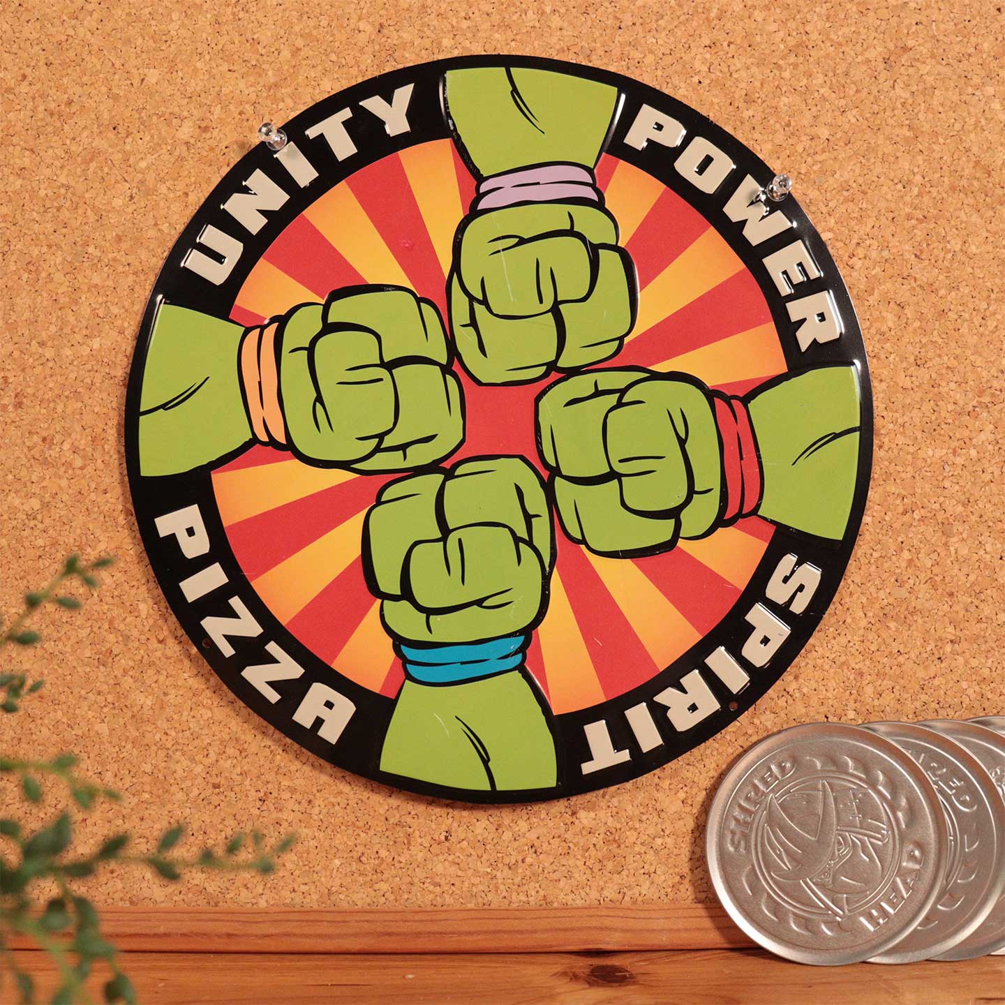 Teenage Mutant Ninja Turtles circular tin sign from Fanattik