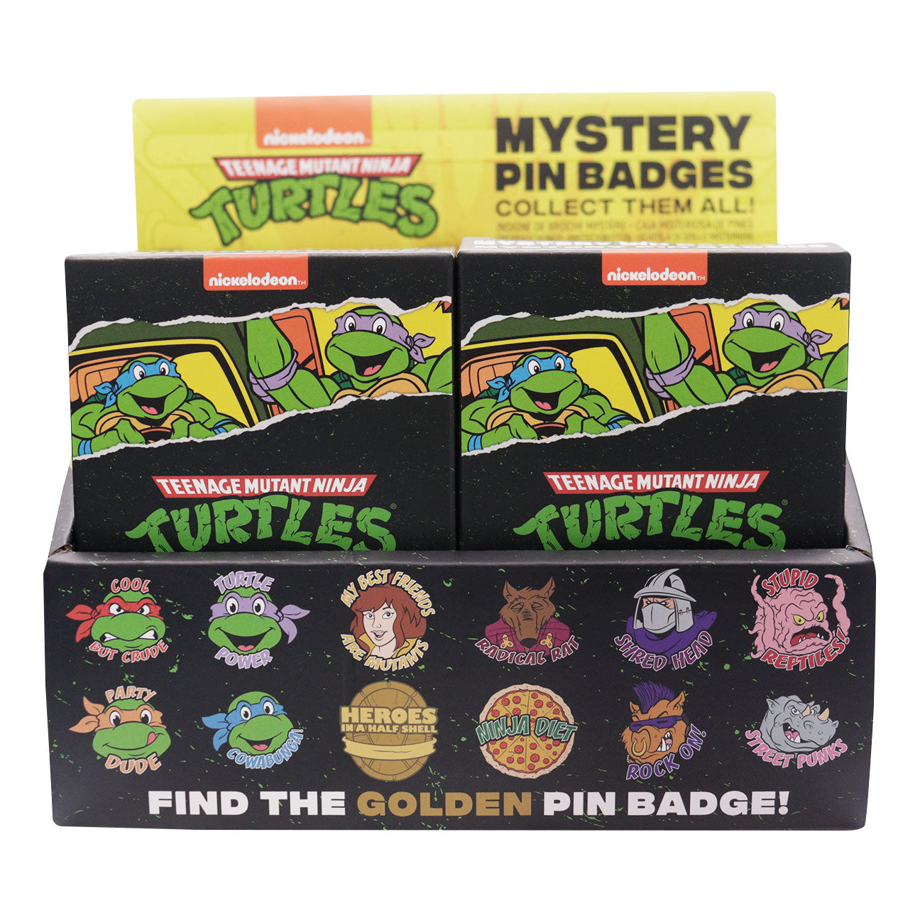 Teenage Mutant Ninja Turtles Mystery Pin Badge CDU Containing 12 Blind Boxes