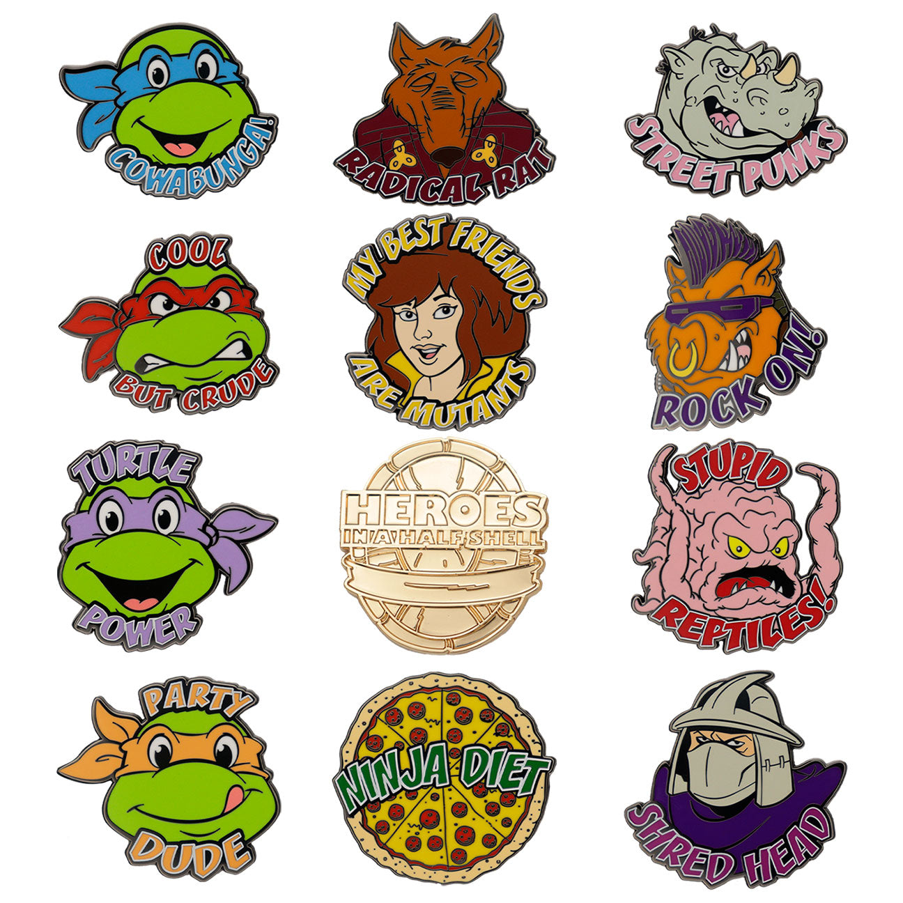 Teenage Mutant Ninja Turtles Mystery Pin Badge CDU Containing 12 Blind Boxes