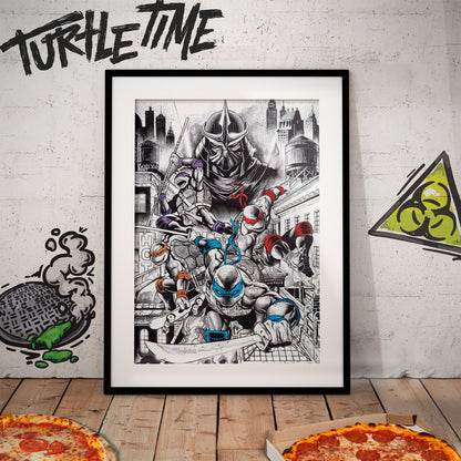 Limited edition Teenage Mutant Ninja Turtles art print from Fanattik