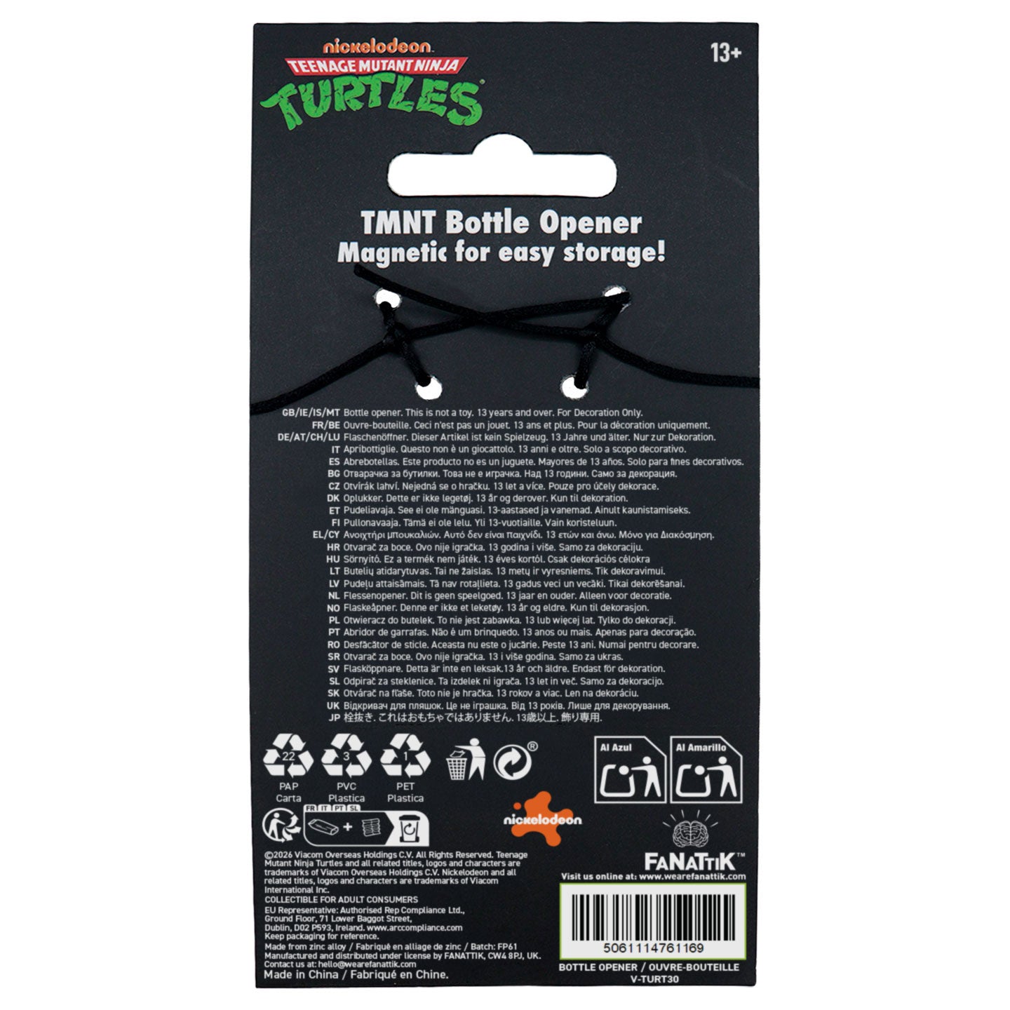 Teenage Mutant Ninja Turtles – Magnetic Skateboard Bottle Opener
