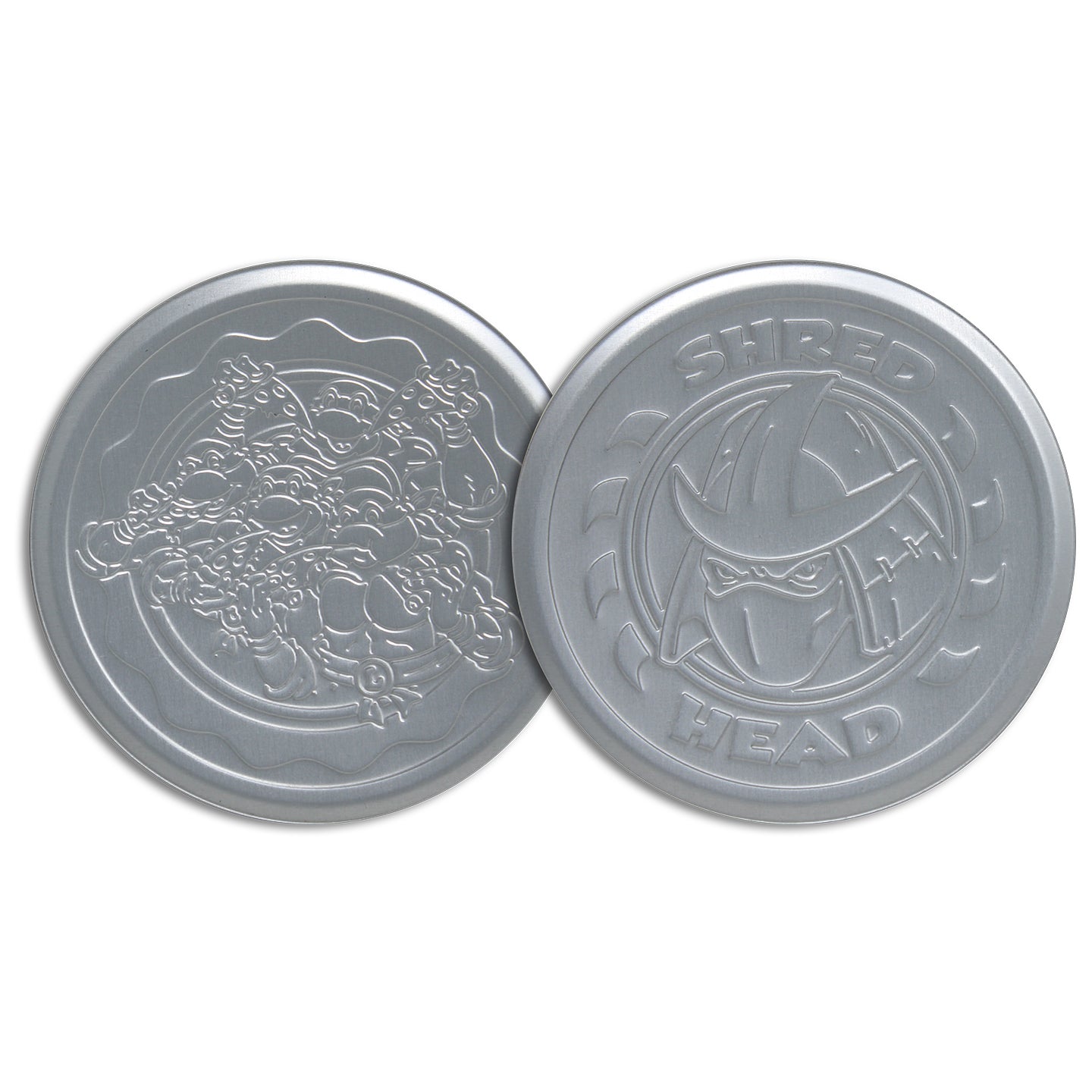 Teenage Mutant Ninja Turtles Set of 4 Embossed Metal Coasters 2 Designs