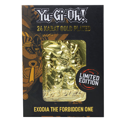 Yu-Gi-Oh! Limited Edition 24k Gold Plated Exodia the Forbidden One Metal Card