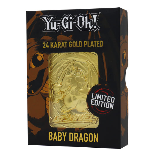 Yu-Gi-Oh! Limited Edition 24k Gold Plated Baby Dragon Metal Card