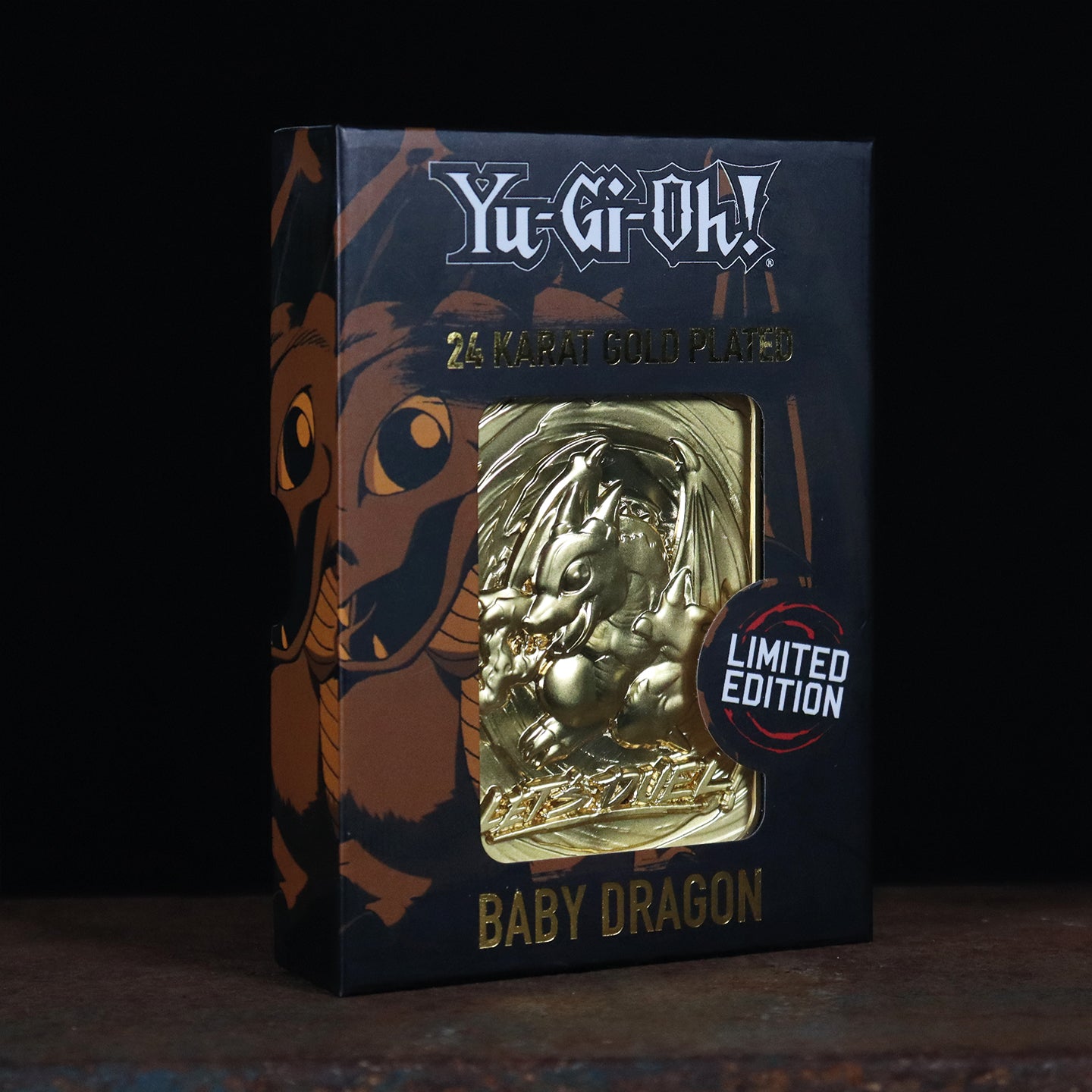 Yu-Gi-Oh! Limited Edition 24k Gold Plated Baby Dragon Metal Card