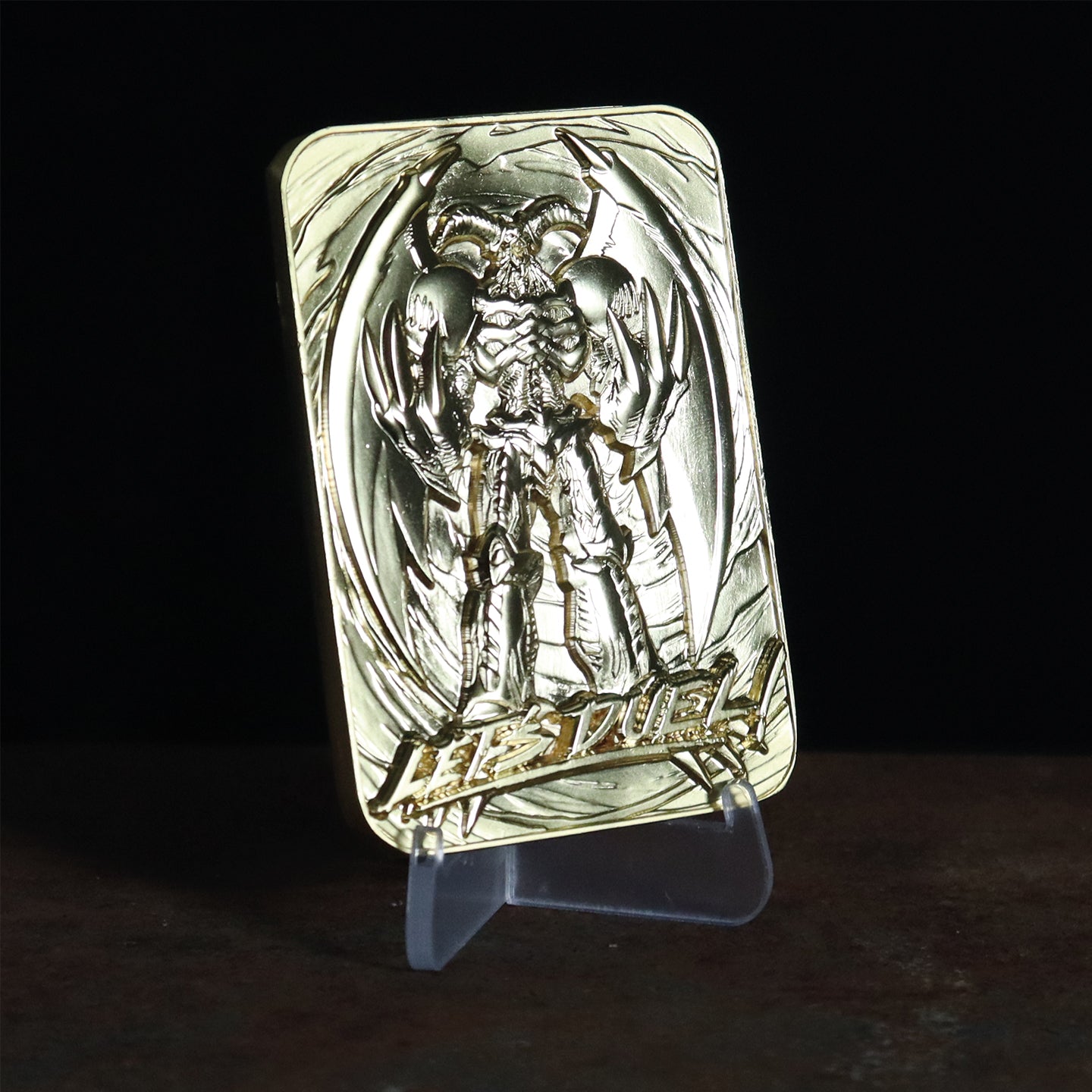 Yu-Gi-Oh! Limited Edition 24k Gold Plated Summoned Skull Metal Card Lifestyle and Acrylic Stand 