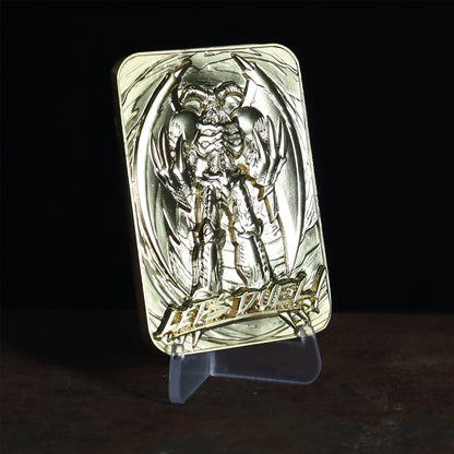 Yu-Gi-Oh! Limited Edition 24k Gold Plated Summoned Skull Metal Card Lifestyle and Acrylic Stand 