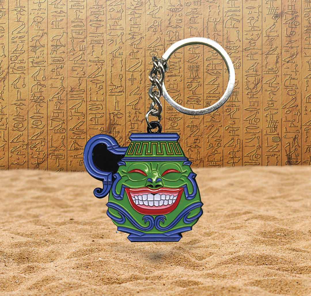 Yu-Gi-Oh! Pot of Greed limited edition collectible key ring with enamel colouring 