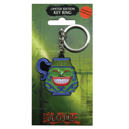 Yu-Gi-Oh! Pot of Greed limited edition collectible key ring with enamel colouring 