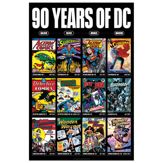 DC Comics 90 Years of DC Art Print