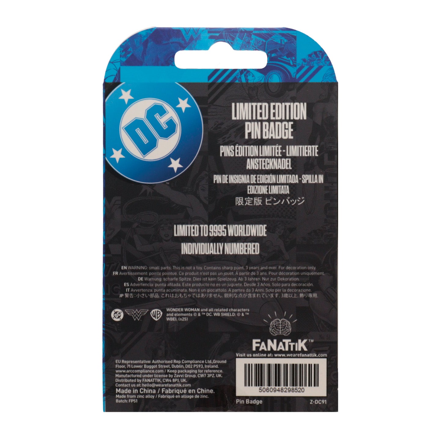 Wonder Woman Amazon Warrior Pin Badge