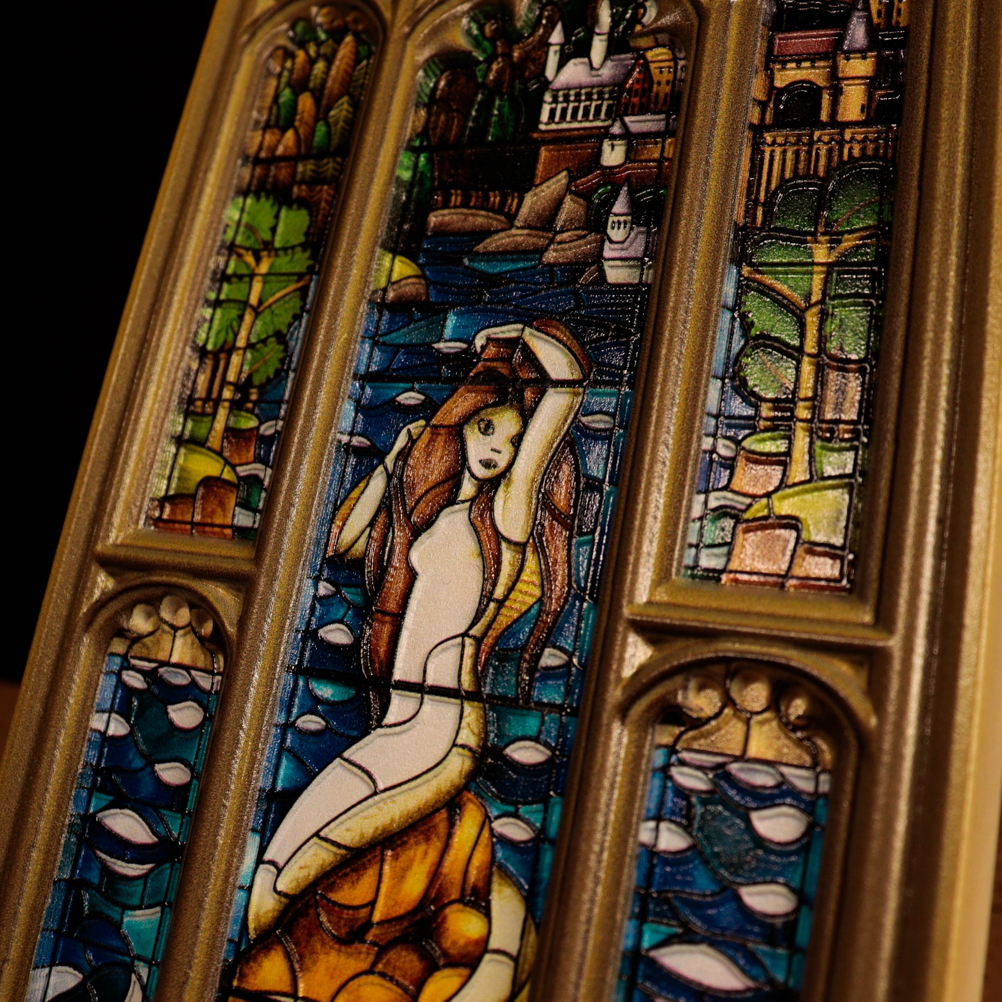 Harry Potter Mermaid Stained Glass Window Resin Plaque