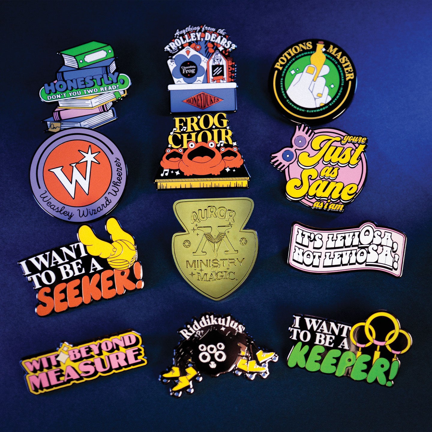 Harry Potter Mystery Pin Badge CDU Containing 12 Blind Boxes