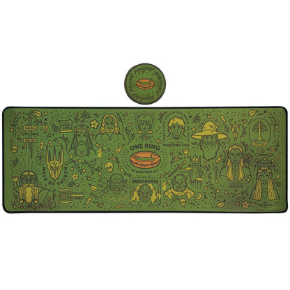 Lord of the Rings Desk Pad & Coaster Set Close Up