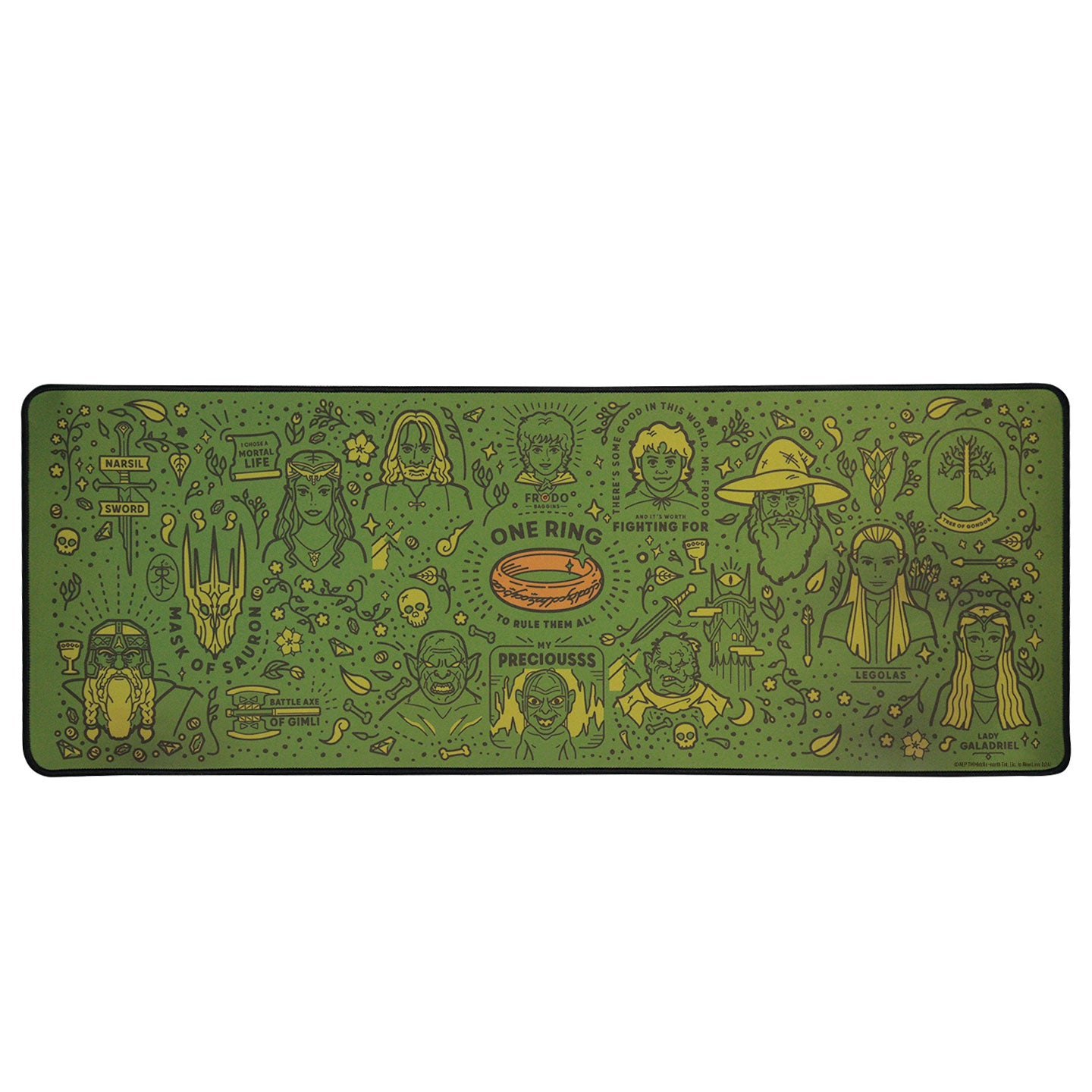 Lord of the Rings Desk Pad & Coaster Set Desk Mat