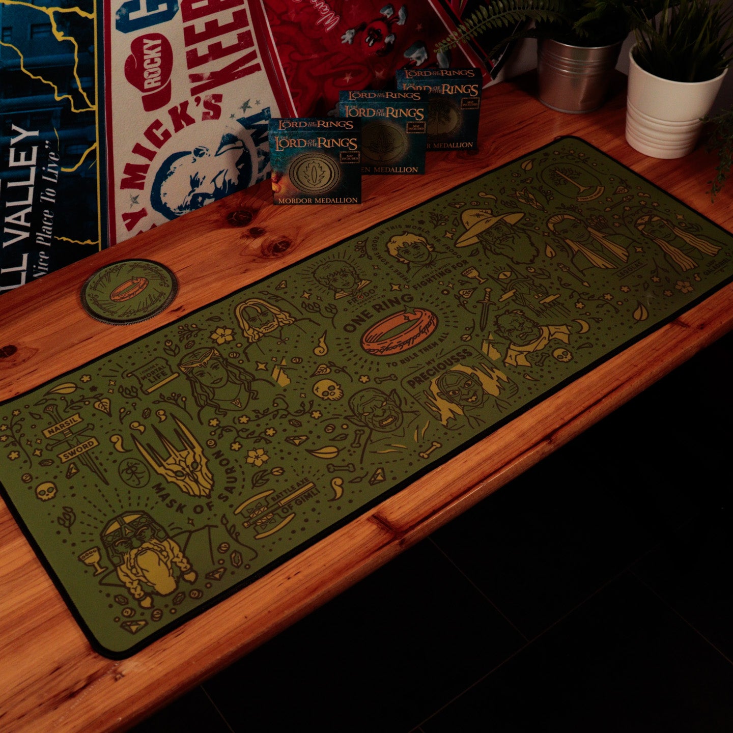 Lord of the Rings Desk Pad & Coaster Set Lifestyle Shot