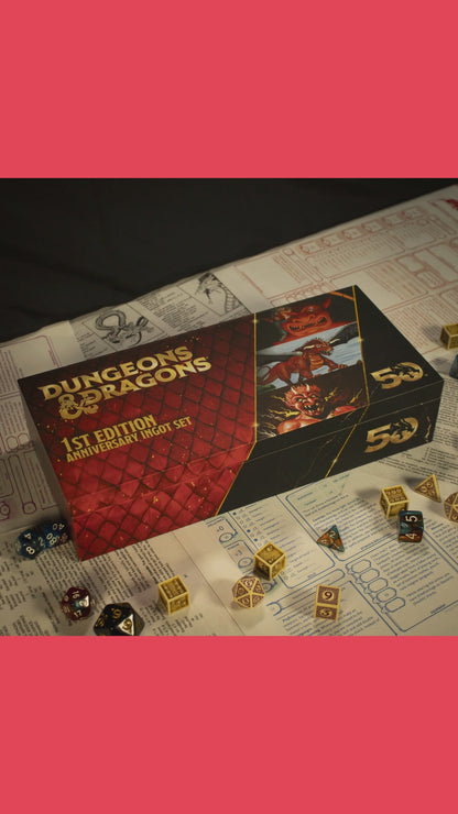 Dungeons & Dragons 50th Anniversary 1st Edition Book Cover Ingot Set